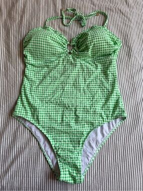 Betsey Johnson Heart Cutout Bandeau One-Piece Swimsuit